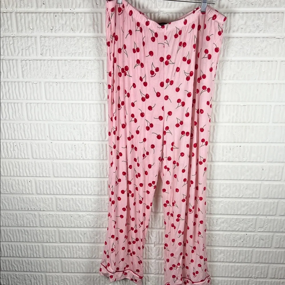 kate spade Pink and Red Cherry Print Pajama Set - Picture 2 of 3